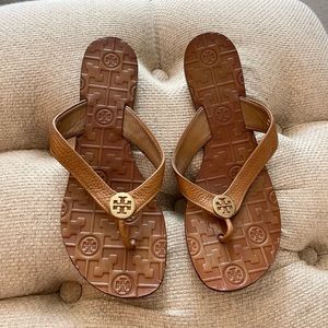 Tory Burch Tan Flip Flops